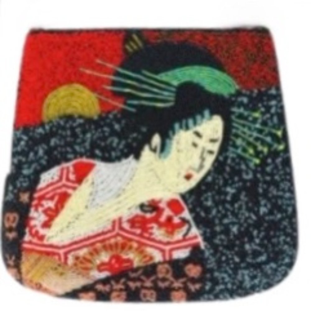 VTG Chico’s Multi-colored Beaded Geisha Purse Handbag - Picture 2 of 5